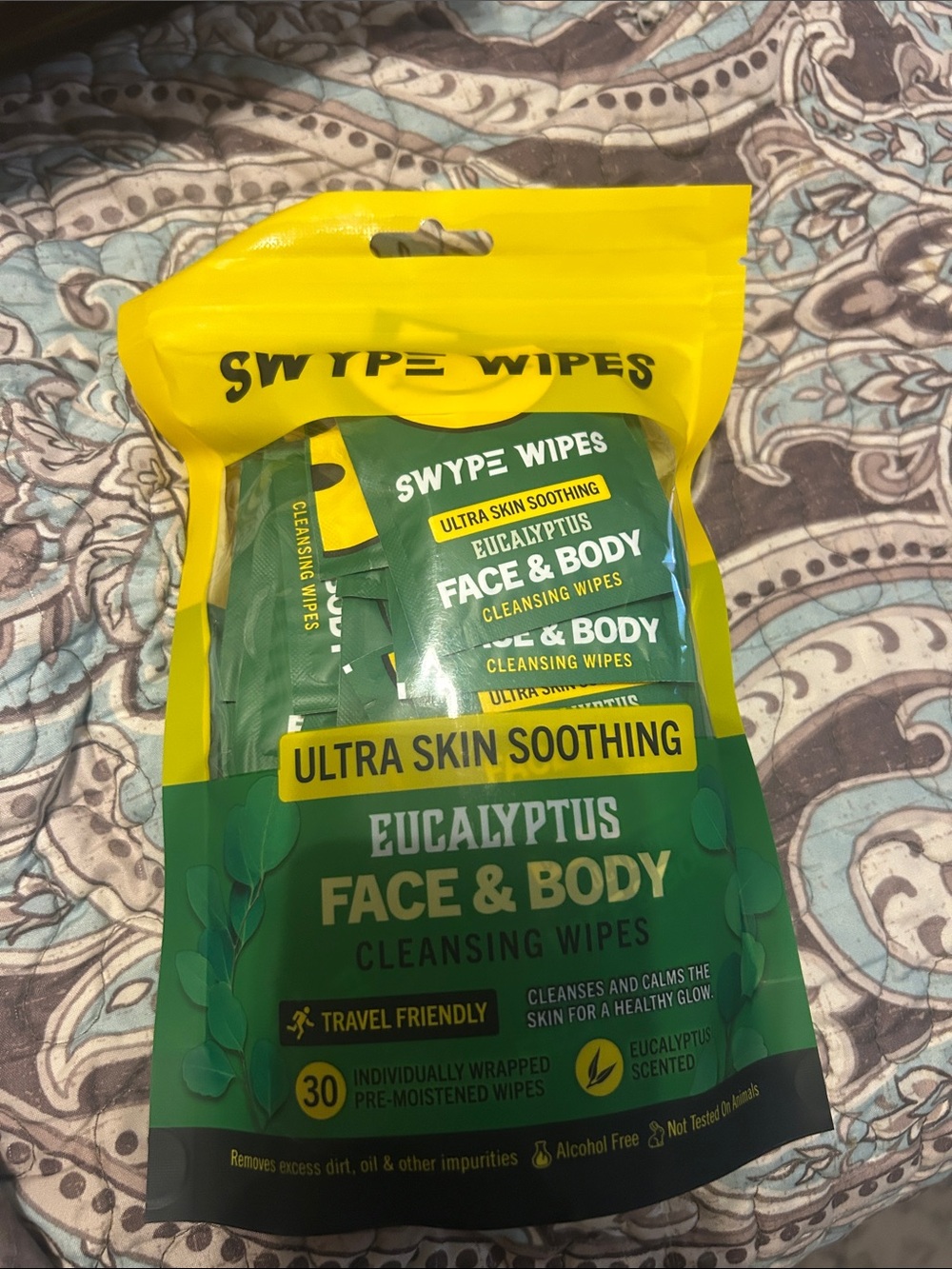 Eucalyptus Face & Body Cleansing Wipes — Green 30 count